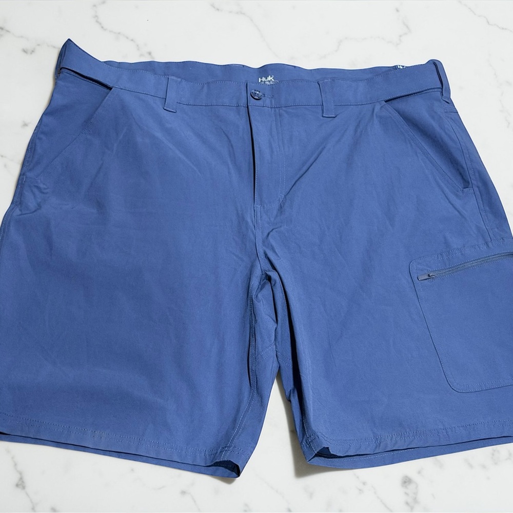 Huk Cargo Shorts Mens 3XL Next Level Fishing Blue New